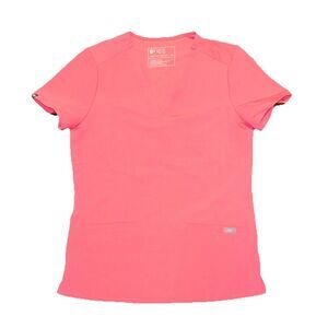 FIGS Scrub‎ Top Womens X-Small Pink Casma Three Pocket Technical Collection
